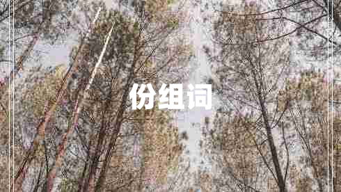 份组词