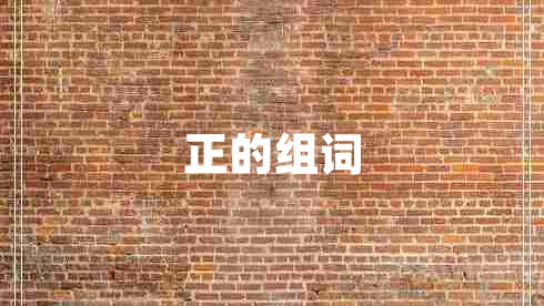 正的组词