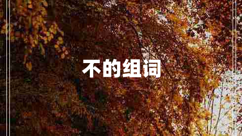 不的组词
