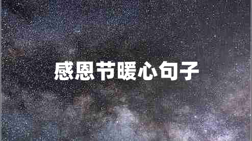 感恩节暖心句子