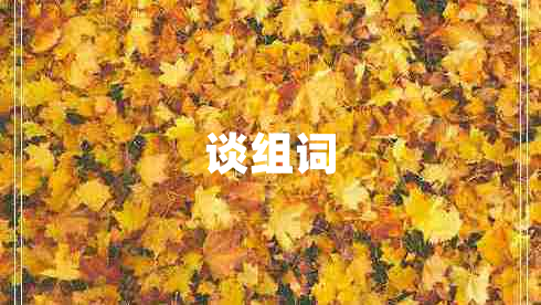 谈组词