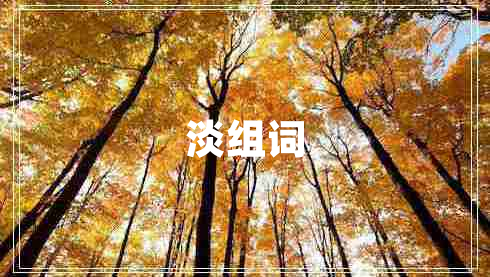 淡组词
