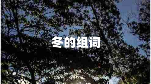 冬的组词