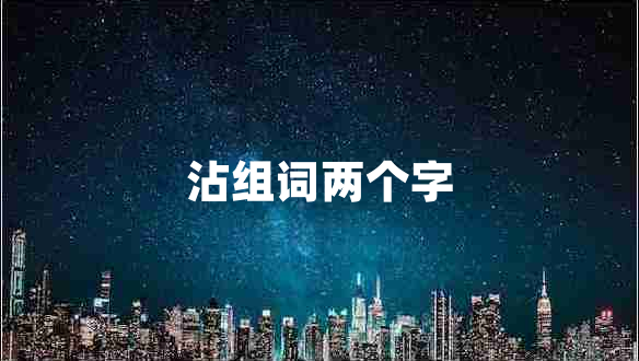 沾组词两个字