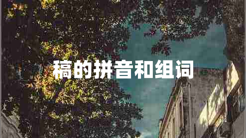 稿的拼音和组词