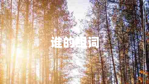 谁的组词
