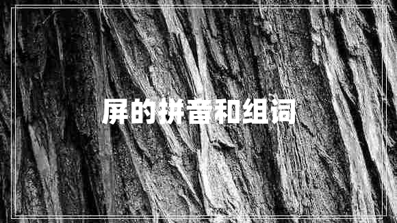 屏的拼音和组词