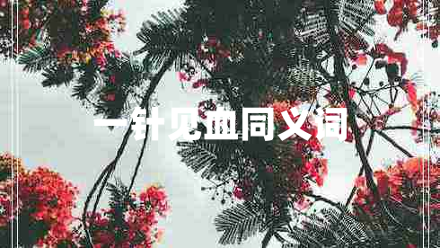 一针见血同义词