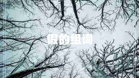 假的组词 假的组词