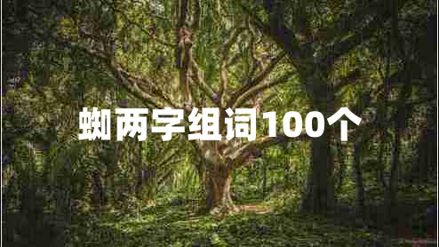 蜘两字组词100个