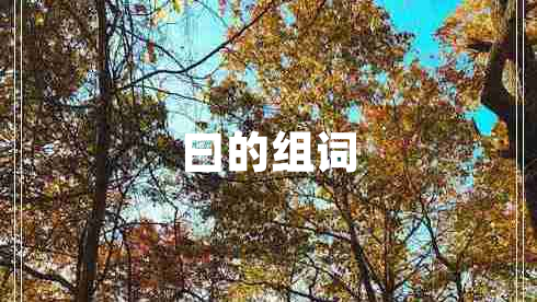 曰的组词