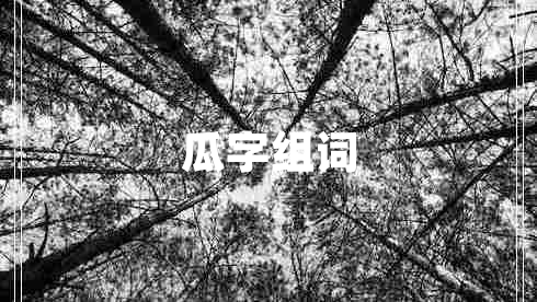 瓜字组词 瓜字组词