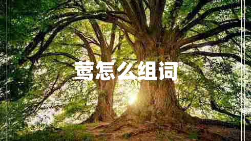 莺怎么组词