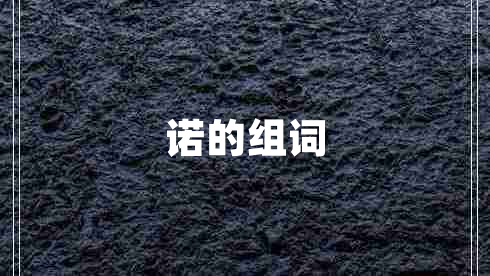 诺的组词