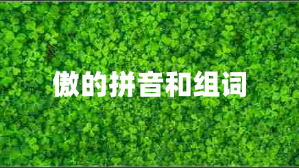 傲的拼音和组词