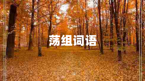 荡组词语