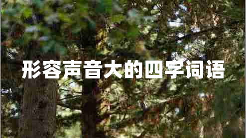 形容声音大的四字词语
