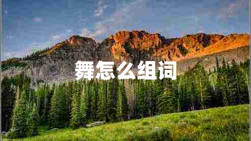舞怎么组词