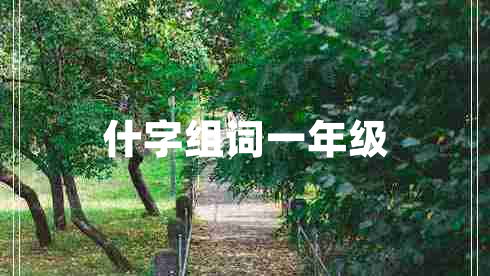 什字组词一年级