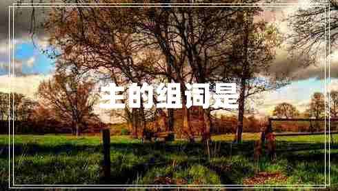 主的组词是