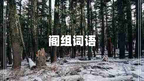 阁组词语
