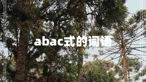 abac式的词语