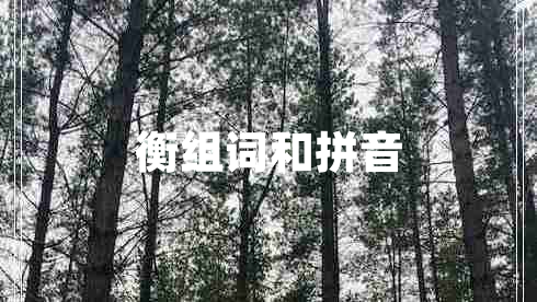 衡组词和拼音