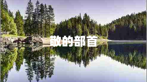 敬的部首