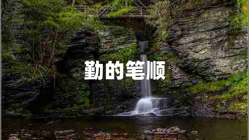勤的笔顺