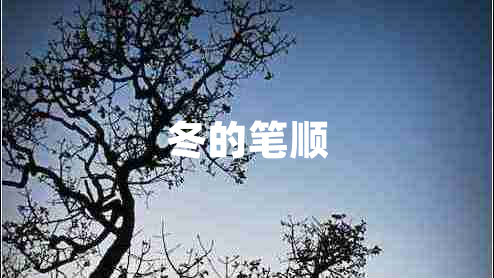 冬的笔顺 冬的笔顺