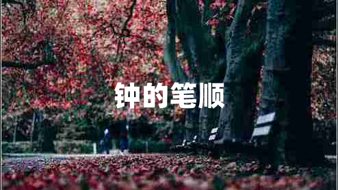 钟的笔顺