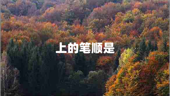 上的笔顺是