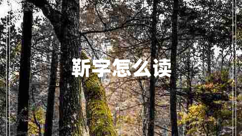 靳字怎么读
