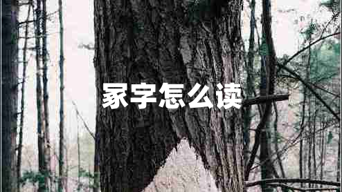 冢字怎么读