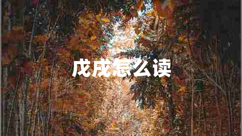 戊戌怎么读