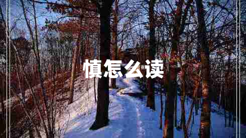 慎怎么读