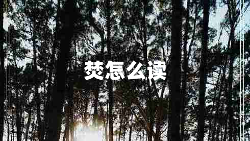 焚怎么读
