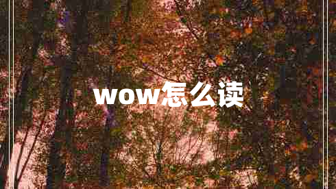 wow怎么读