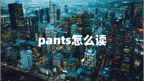 pants怎么读