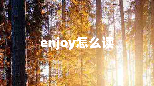 enjoy怎么读