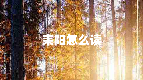 耒阳怎么读