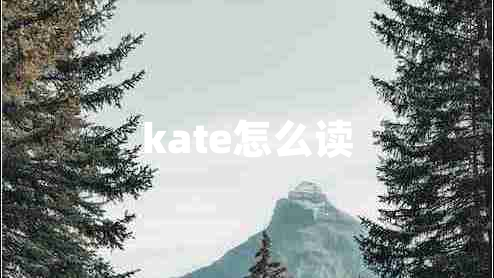 kate怎么读