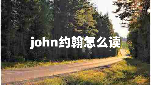 john约翰怎么读