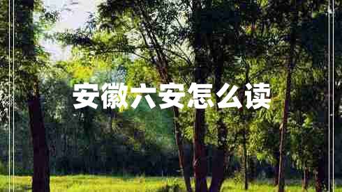 安徽六安怎么读