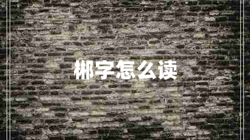 郴字怎么读