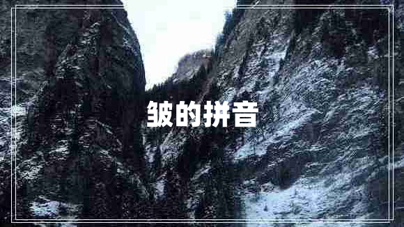 皱的拼音