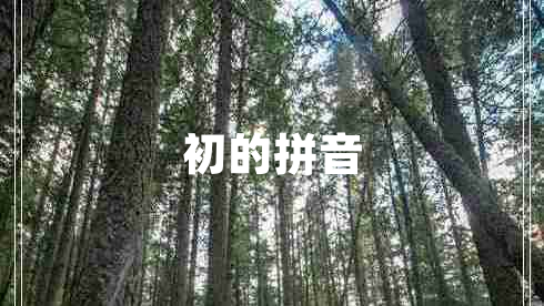 初的拼音 初的拼音
