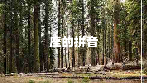 座的拼音