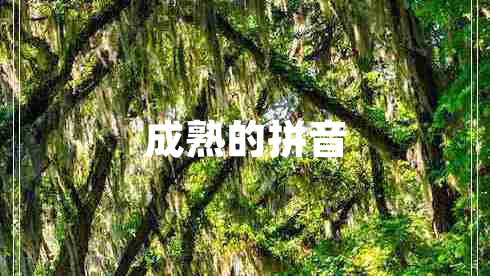 成熟的拼音