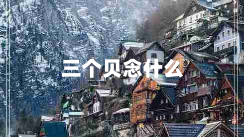 三个贝念什么